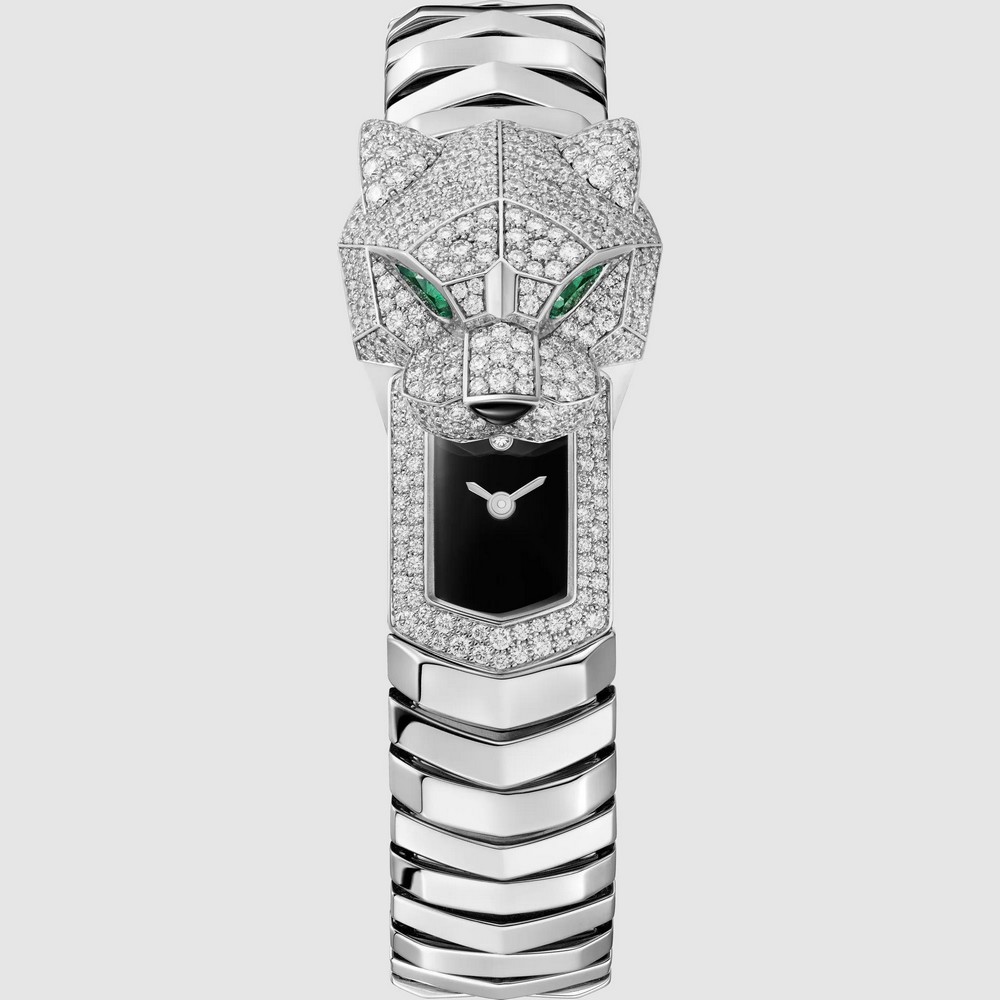 Đồng Hồ Cartier Panthère De Cartier Watch 38.2mm Nữ Xám Đen